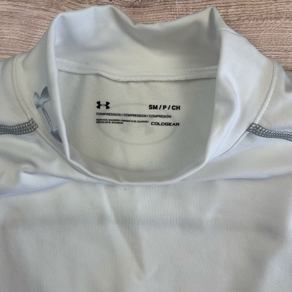 Under Armour Mock Neck Fleece Lined Coldgear Long Sleeve Sz: S - Picture 3 of 7